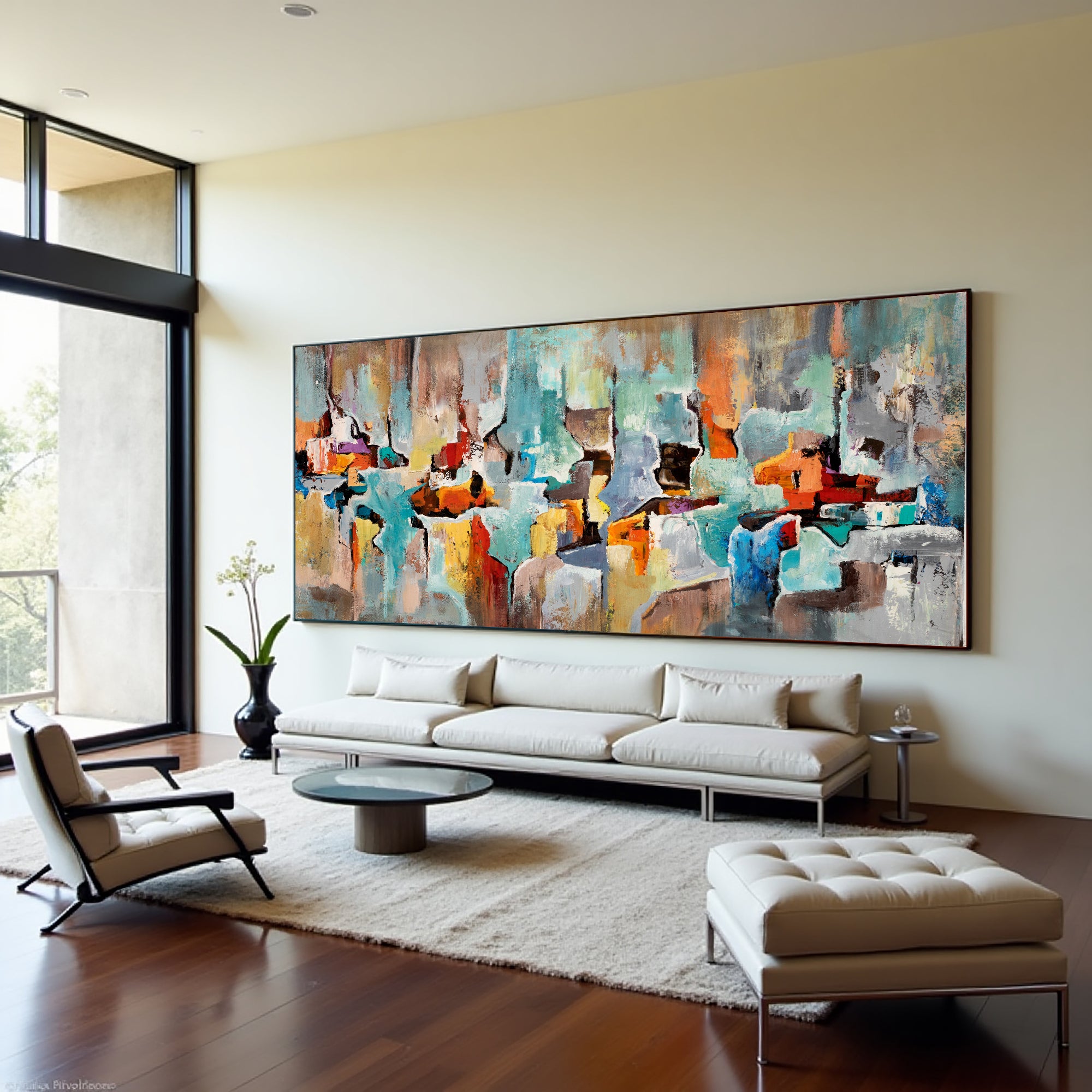 Fragments of Motion original hand-painted abstract art by Madhav Singh