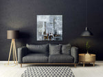 Blizzard - Abstract art category - Charcoal sofa background - gallery wrap style
