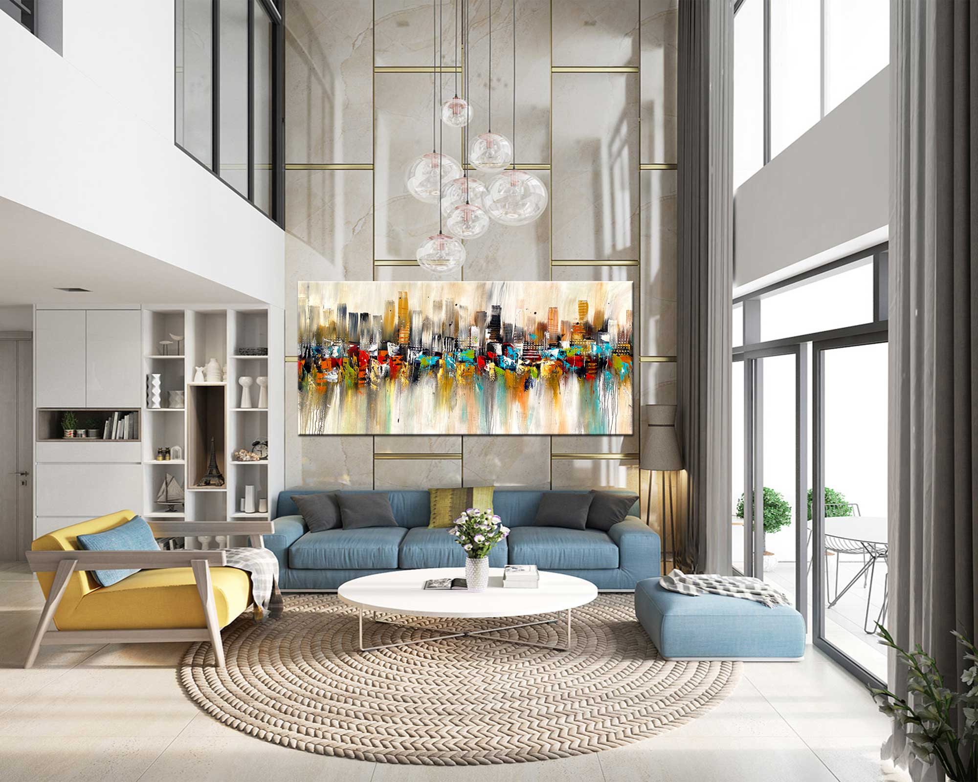 City of Joy - Cityscape art category - large wall art display - gallery wrap