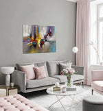 Colour Storm 2 - Abstract art category - Grey background - Gallery wrap style