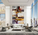 Dancing Together - Abstract art category - extra large wall art - gallery wrap