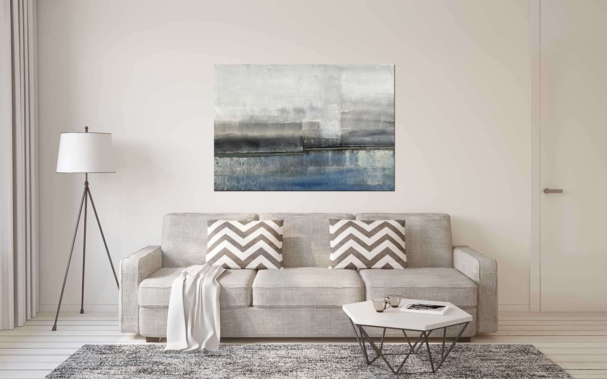 Foggy Day - Abstract art category - living room sofa background - Gallery wrap style