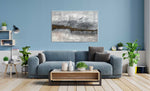 Gold River - Abstract art category - Blue sofa background - white frame style