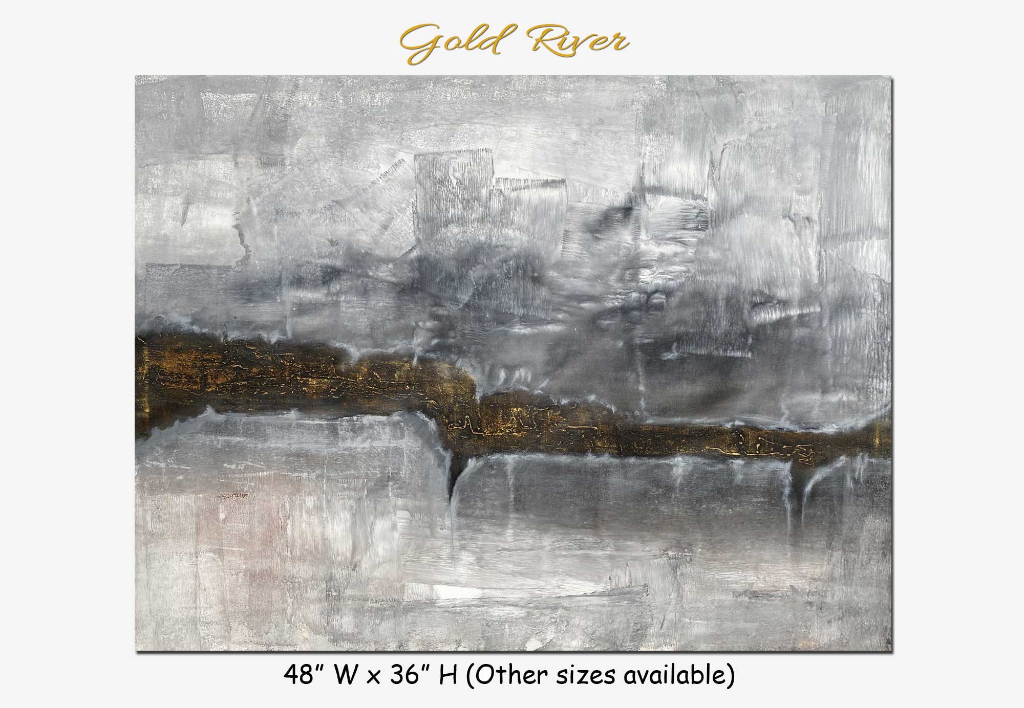 Gold River - Abstract art category - main display image - grey