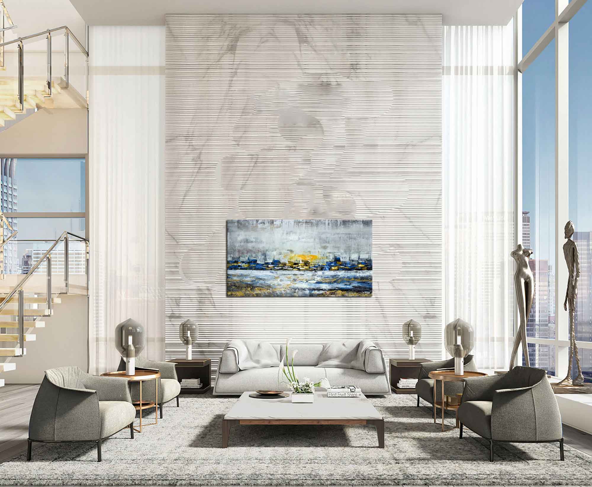 Hope - Abstract art category - large wall background - gallery wrap style