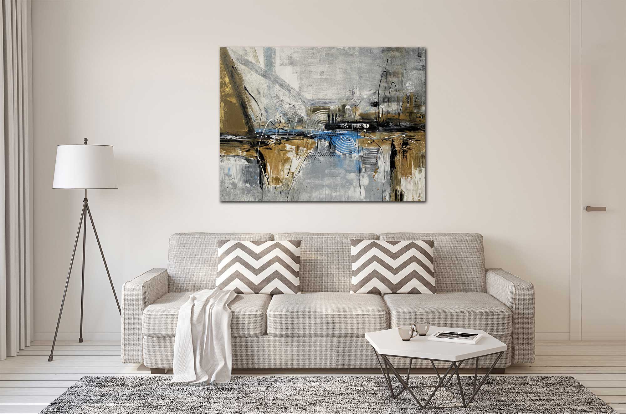 Joy---Abstract-art-category---living-room-sofa-background---Gallery-wrap-style