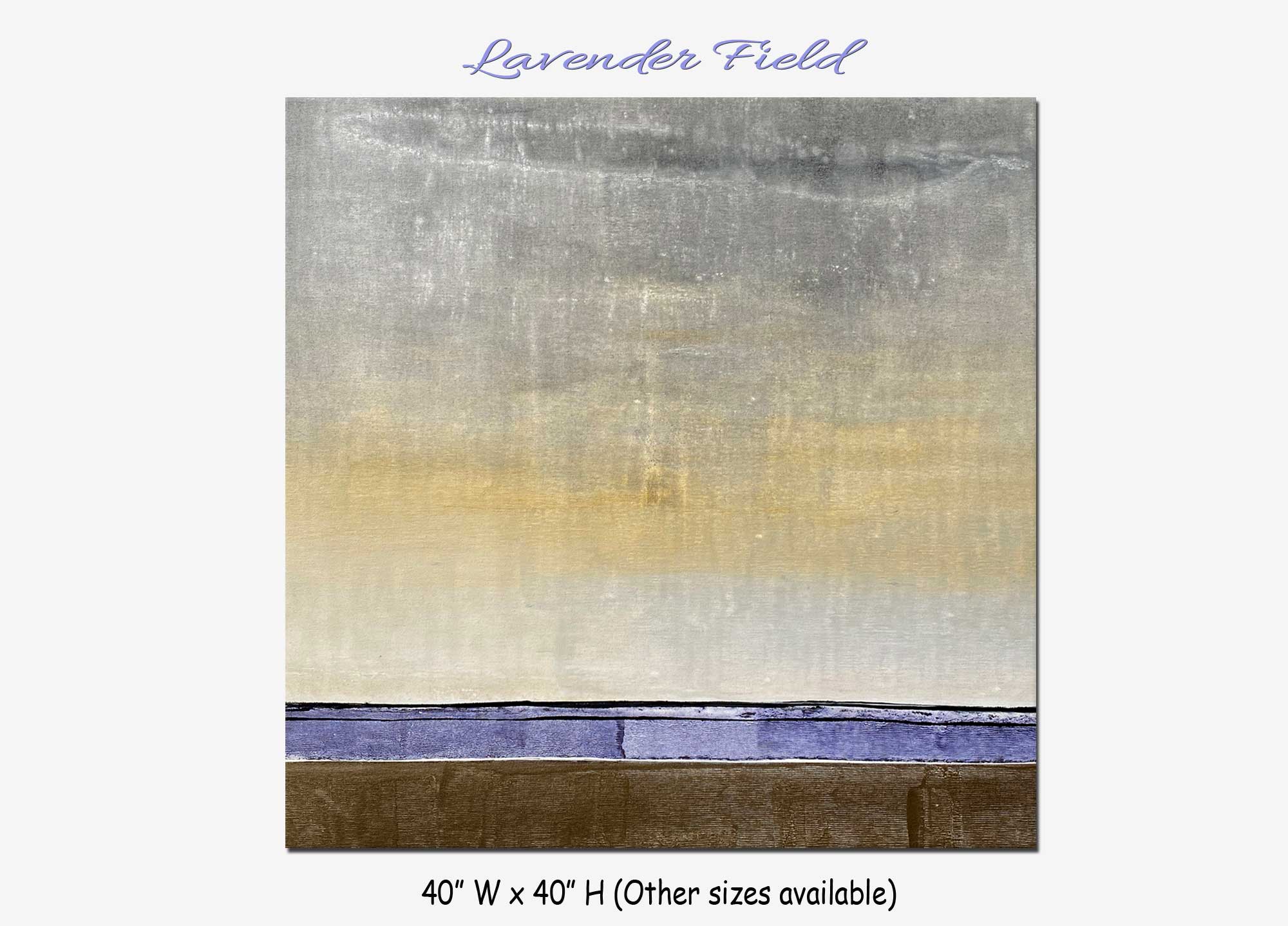 Lavender Field - main display - grey - MadhavFineArt