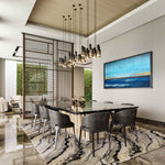 Sea Horizon - Seascape art category - modern dining room background - black frame