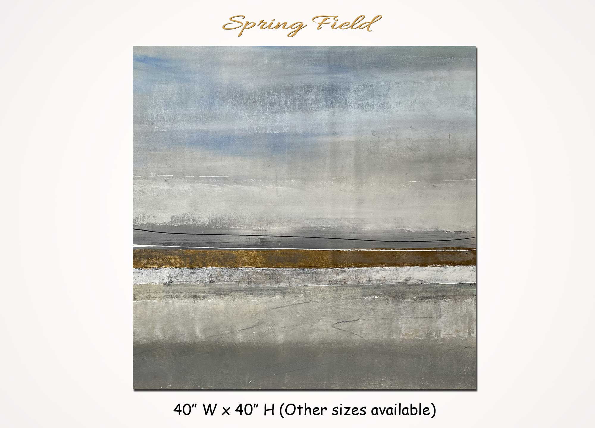 Spring Field - Abstract art category - main display image - grey - MadhavFineArt