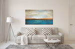 Sunset Horizon - Seascape art category - living room sofa background - Gallery wrap style