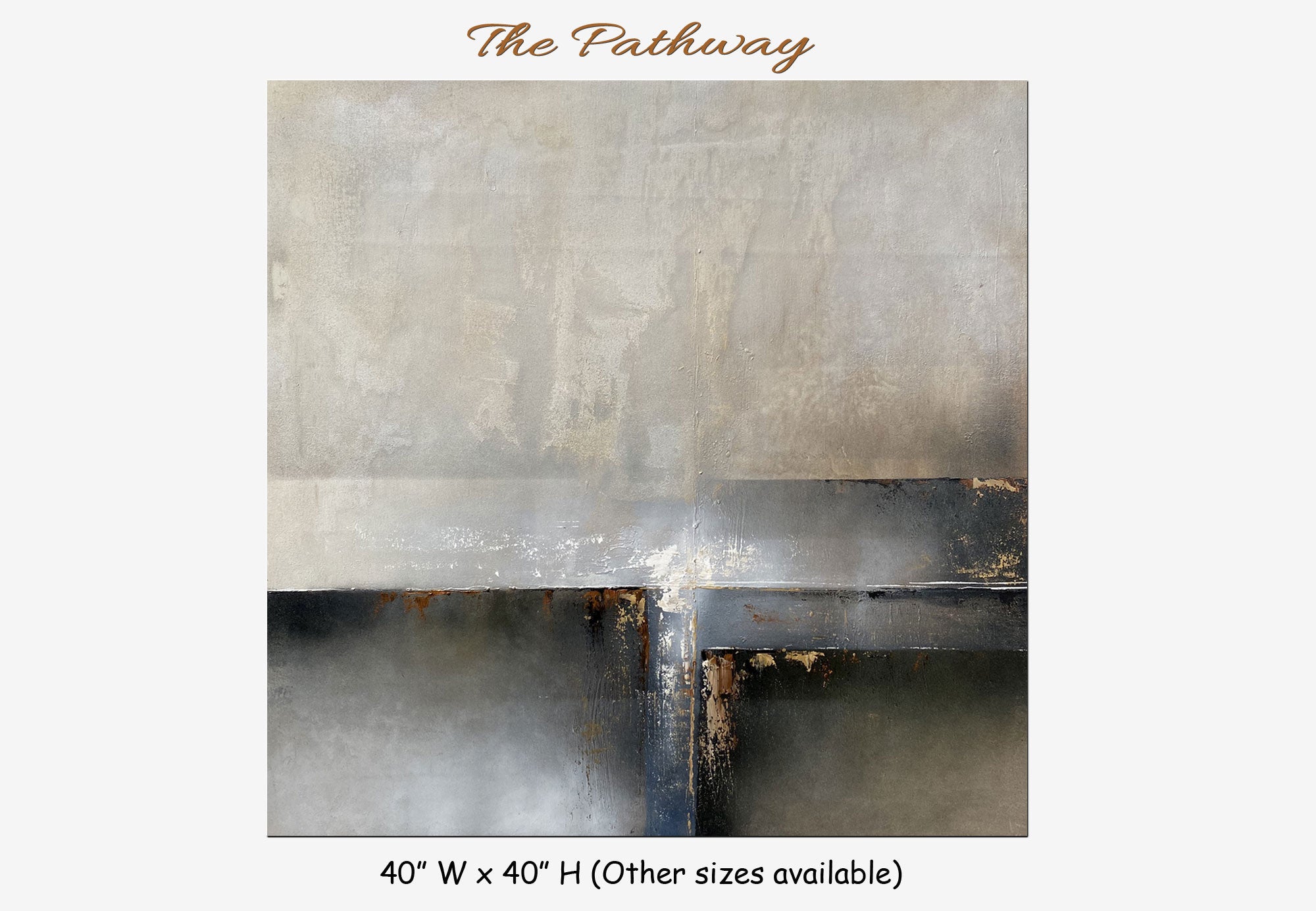 The Pathway - abstract art - main display - grey