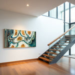 Erosion of Form oyster-inspired neutral abstract canvas painting
