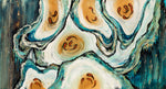 Erosion of Form textured oyster abstract painting in neutral tones