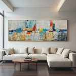 Skyline in Silence – Abstract Architectural Painting