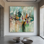 Soft Convergence – Textured Abstract Painting