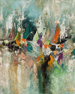 Soft Convergence – Textured Abstract Painting