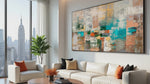 Muted Geometry – Colourful Geometric Abstract Painting
