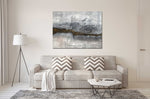 Gold River - Abstract art category - living room sofa background - Gallery wrap style