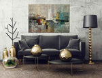 Happiness - Abstract art category - Black sofa background - gallery wrap style