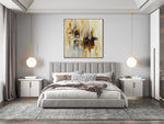 Harmony - Abstract art category - bedroom wall - golden frame