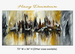 Hazy Downtown - Cityscape art category - main display image - grey