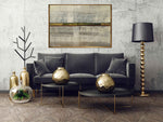 Hidden Treasure - Abstract art category - Black sofa background - golden frame style