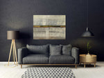 Hidden Treasure - Abstract art category - charcoal sofa living room background - gallery wrap frame style