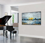 Hope - Abstract art category - Grand piano side wall - Black frame style