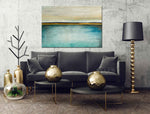 Oasis - Abstract art category - Black sofa background - gallery wrap style