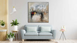 Revelation - Abstract art category - Light Blu sofa background - black frame style
