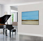 Sand Dunes - Abstract art category - grand piano side wall - Black frame style