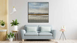 Spring Field - Abstract art category - Light Blue sofa background - black frame style