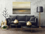 Sunset - Abstract art category - Black sofa background - gallery wrap style
