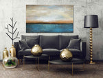 Sunset Horizon - Seascape art category - Black sofa background - gallery wrap style