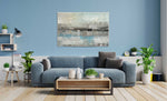 Underwater 2 - Abstract art category - Blue sofa background - white frame style