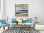 Wilderness 3 - Abstract art category - White sofa background - Golden frame style